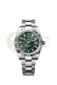 ROLEX SKY-DWELLER *42MM MINT GREEN DIAL* (SEPTEMBER 2025 - NEW & UNWORN) 18CT WHITE GOLD & OYSTER