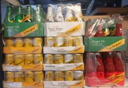 239 x Various Mixed Flavoured Bottles And Cans Of Schweppes Mixers