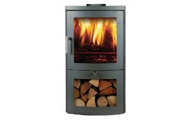 Ex-Display Chesneys Milan Contemporary 4 Wood Burning Stove w/ Log Store | RRP £2,199