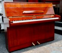 Kemble Nordia Upright Piano in High Gloss Mahogany Cabinet