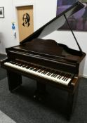B. Squire Antique Art Deco Baby Grand Piano in Mahogany Finish