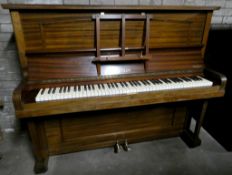 Steck Antique Upright Piano in Mahogany Cabinet