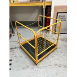 Pair Of Extension Forks & Yellow Forklift Platform Cage