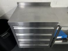 Vogue Commercial Four Drawer Storage Unit