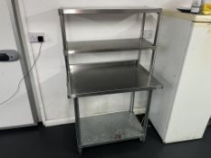 Stainless Steel Preparation Table with Two Tier Shelving