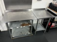 2 x Stainless Steel Preparation Tables
