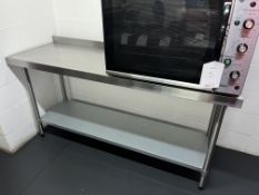 2 x Stainless Steel Preparation Tables with Undershelf