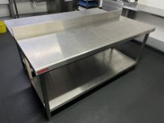2 x Stainless Steel Preparation Tables with Quantity of Chopping Boards