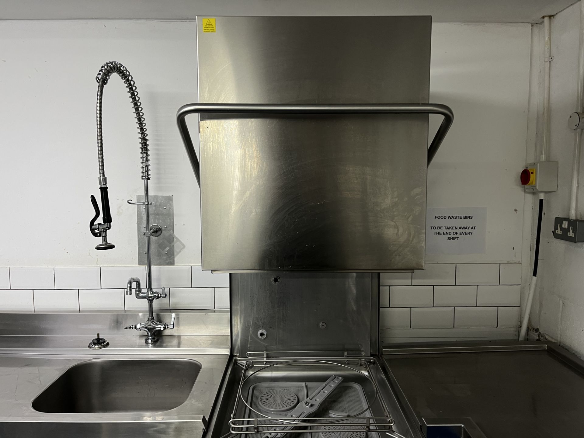 Haylcon Stainless Steel Pass Through Dishwasher with Washing Station ...