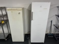 2 x White Upright Fridges