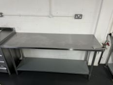Stainless Steel Preparation Table with Industrial Can Opener