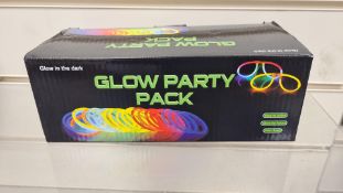 10. packs of Party Glow stick sets ( 200 glowsticks in pack ) come with all attachments to make no