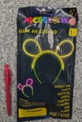 50pcs Novelty glow headband - rrp £1 - super bright glowsticks included - amazing £1 line retail