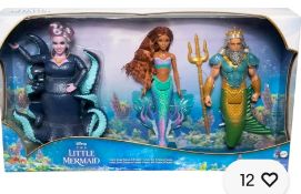 10pcs Large Mattel Mermaid / Tritin / Ursula playset - original rrp £39.99 - large size set