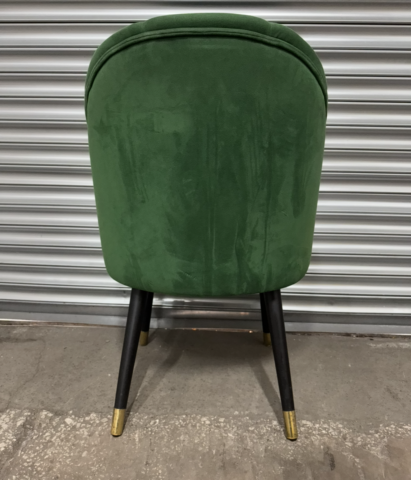 7 x Unbranded Velvet Feel Green Tub Chairs - Image 4 of 4