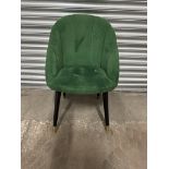 7 x Unbranded Velvet Feel Green Tub Chairs