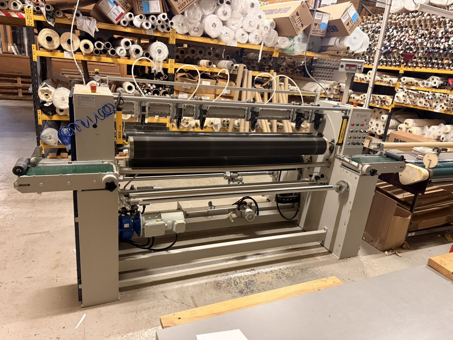 Techno Team Fabric Cutting/Trimming & Rolling Machine Model 2A 2M S/N 14121 YOM 2014