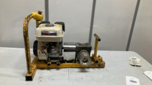 Honda GP160 engine-driven portable 2” pit winches with steel frame and emergency stop
