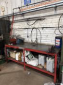 Metal Workbench w/ Metal Shear, Mechanical Vice & Undershelf