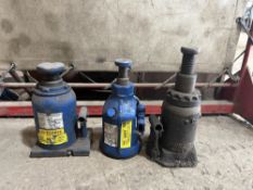 3 x Various 20T Bottle Jacks