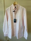 HACKETT AW23 L/S WASHED OXFORD SHIRT PINK (RFP: £89) SIZE: M