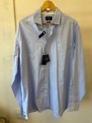 HACKETT SS23 L/S KENT SHIRT LT BLUE (RFP: £95) SIZE: XL