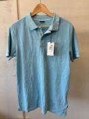JOOP SS24 S/S PIQUE POLO TURQUOISE (RFP: £59) SIZE: L