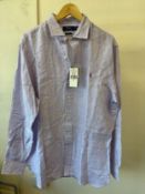 POLO RL SS25 L/S FINE STRIPE SHIRT PURPLE (RFP: £149) SIZE: 17