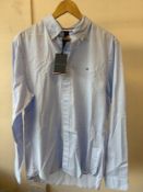 TH SS24 L/S BD POPLIN SHIRT LT BLUE (RFP: £75) SIZE: L