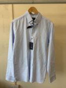 HACKETT AW23 L/S WASHED OXFORD SHIRT BLUE (RFP: £89) SIZE: M
