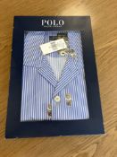 POLO RL BR BEAR PYJAMA SET BLUE/WHITE (RFP: £119) SIZE: XL