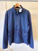 HACKETT AW23 ZIP-THRU JACKET NAVY (RFP: £195) SIZE: XL