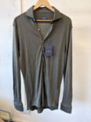 P&S AW24 BUTTON THRU INTERLOCK SHIRT GREEN (RFP: £175) SIZE: 41
