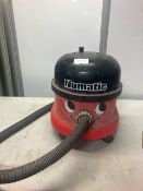 Numatic NRV240-11 Commercial Vacuum Cleaner, 620W, 2.4 gal Capacity, Red/Black, S/N 234172932