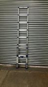 Werner TS1250 12.5 ft Aluminum Telescoping Ladder, 300 lb Capacity