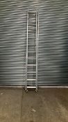 Lyte NELT235 2-Section Aluminum Extension Ladder, 19.5 ft Max Length, 330 lb Capacity