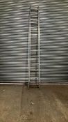 20 ft Aluminum Extension Ladder, 2-Section, 225 lb Capacity, Round Rungs