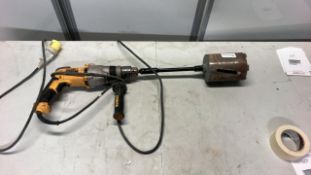 DEWALT D21570-LX TYPE 2 Handheld Electric Core Drill, 1300W, 16mm Keyed Chuck, 2-Speed Gearbox