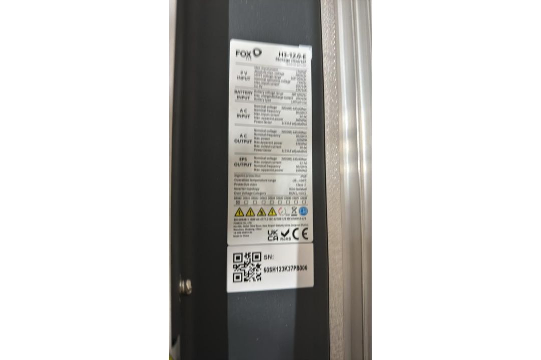 FOX ESS H3-10.0-E Hybrid Three-Phase Inverter, 10kW, 2 MPPTs, IP65 - Image 5 of 5