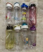 100x ASSORTED WATER INFUSION BOTTLES - MIXED STYLES, MOST 500ml NEW IN SEALED PACKS