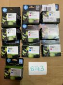 10 X HP XL INK CARTRIDGES INC. 301, 302, 903