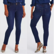 30x Simply Be Ladies Shaping Sculpting High Waist Straight Leg Stretch Skinny Jeans OP212 Dark Denim