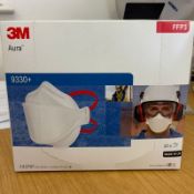 192x 3M AURA 9330+ FFP2 FACE MASKS - 20pk