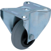 PALLET OF 391x ATLAS WORKHOLDERS CASTORS 125mm FIXED TOP PLATE RUBBER WHEELS - BRAND NEW