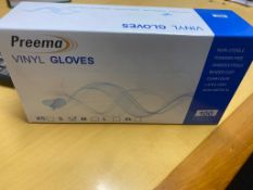 1500 BOXES (100pk) PREEMA VINYL GLOVES - EXP 04/06/25 (150 CTNS x10) - LOCATED TOTTENHAM, LONDON