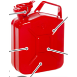 5x YATES STEELS HIGH QUALITY JERRY CANS CERTIFIED TO HSE REGULATIONS - BRAND NEW RED