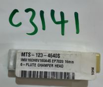 1x MITSUBISHI MATERAILS DIALEDGE IMX16CH6V160A45 EP7020 16mm 6 FLUTE CHAMFER HEAD