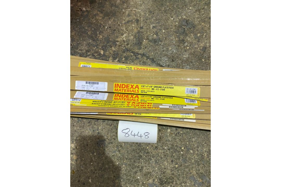 74 X APPROX INDEXA 1/32"" X 1"" X 18"" GROUND FLAT STOCK IND-413-0104E