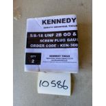 2 x Kennedy 5/8in UNF No & No-Go Screwplug Gauge