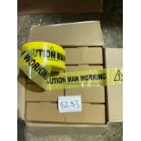 8 ROLLS CAUTION MAN WORKING TAPE 75MM X 300M